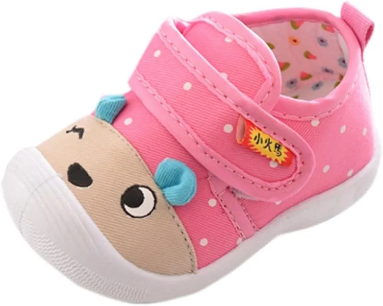 Toddler Boy Tennis Shoes Size 6 Boys Cartoon Baby Squeaky Sole Girls Shoes Anti-Slip Infant Kids Soft Baby Shoes Tan Toddler Boy Shoes