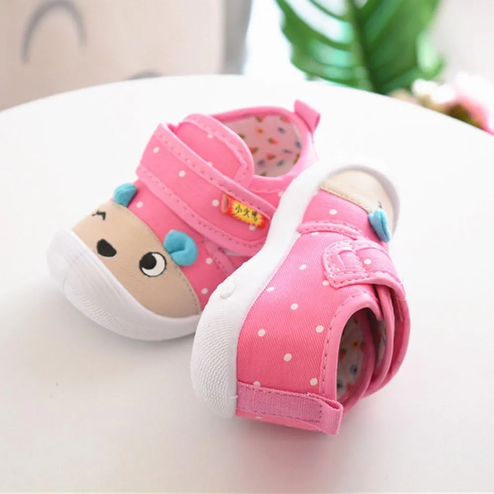 Toddler Boy Tennis Shoes Size 6 Boys Cartoon Baby Squeaky Sole Girls Shoes Anti-Slip Infant Kids Soft Baby Shoes Tan Toddler Boy Shoes