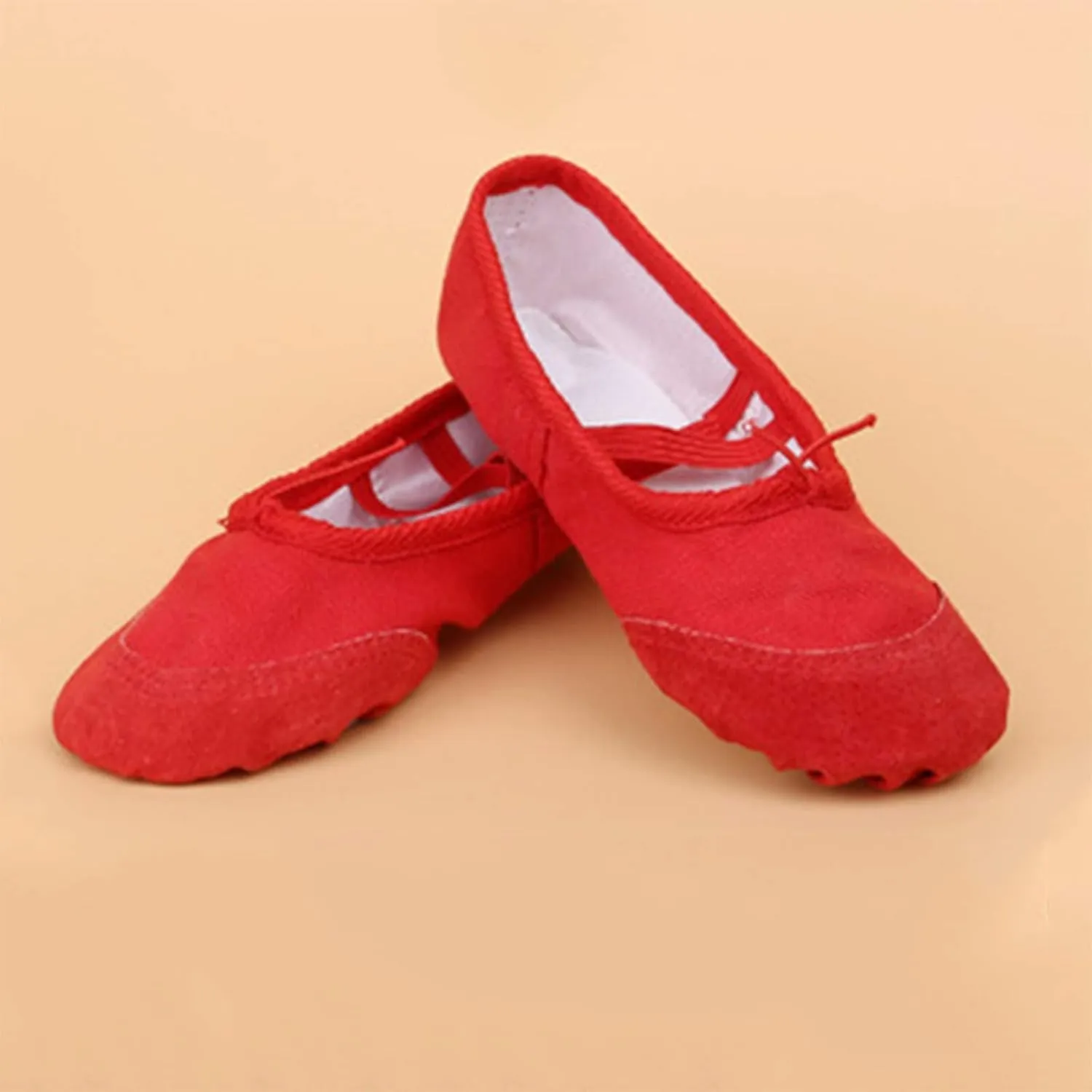 Toddler School Shoes Band Split Shoes Girls Sole Flats Gymnastics Shoes Dance Ballet Canvas Elastic Baby Shoes 12 Month White Tennis Shoes