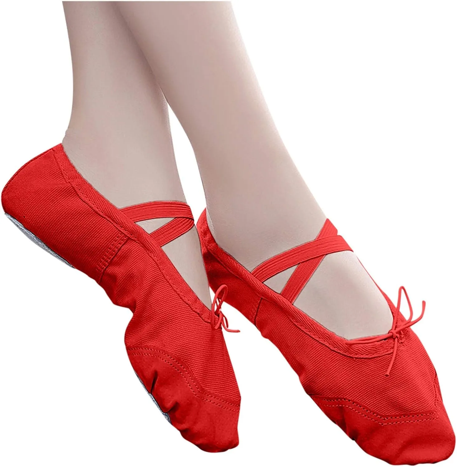 Toddler School Shoes Band Split Shoes Girls Sole Flats Gymnastics Shoes Dance Ballet Canvas Elastic Baby Shoes 12 Month White Tennis Shoes
