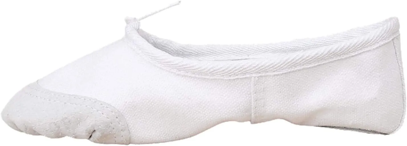 Toddler School Shoes Band Split Shoes Girls Sole Flats Gymnastics Shoes Dance Ballet Canvas Elastic Baby Shoes 12 Month White Tennis Shoes