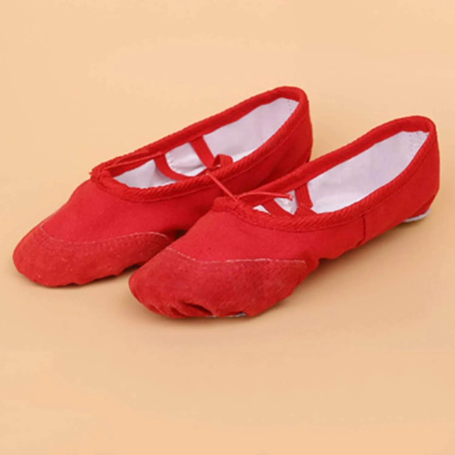 Toddler School Shoes Band Split Shoes Girls Sole Flats Gymnastics Shoes Dance Ballet Canvas Elastic Baby Shoes 12 Month White Tennis Shoes