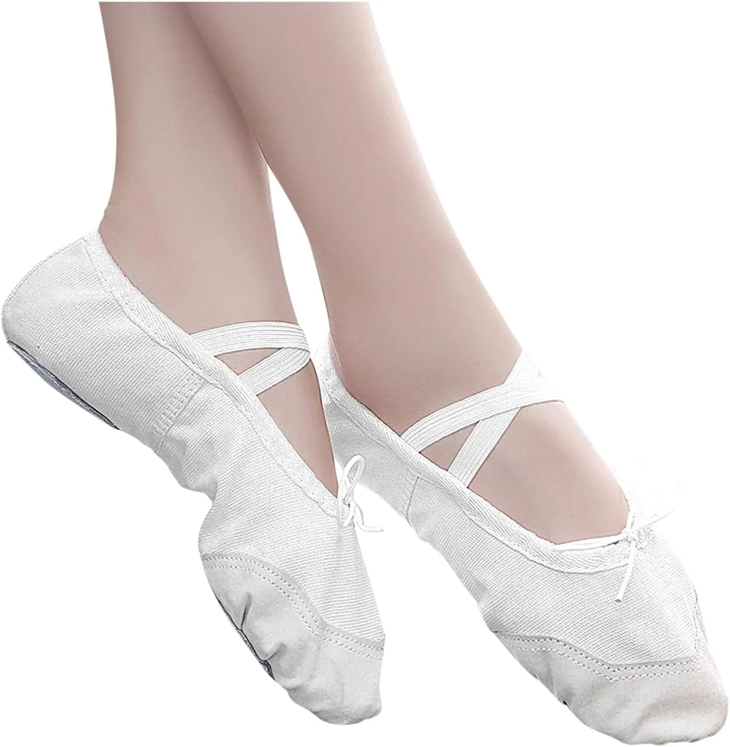 Toddler School Shoes Band Split Shoes Girls Sole Flats Gymnastics Shoes Dance Ballet Canvas Elastic Baby Shoes 12 Month White Tennis Shoes