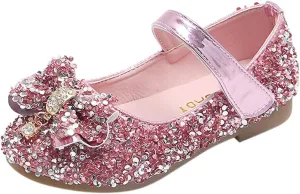 Toddler Size 7 Shoes Girls Non-Slip Shoes Toddler Girls Princess Crystal Fashion Shoes Infant Walking Shoes
