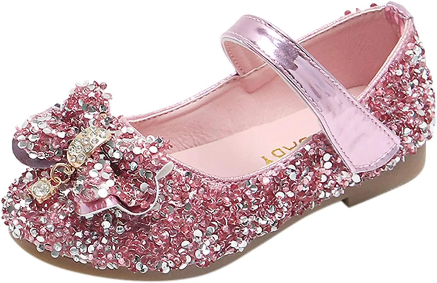 Toddler Size 7 Shoes Girls Non-Slip Shoes Toddler Girls Princess Crystal Fashion Shoes Infant Walking Shoes