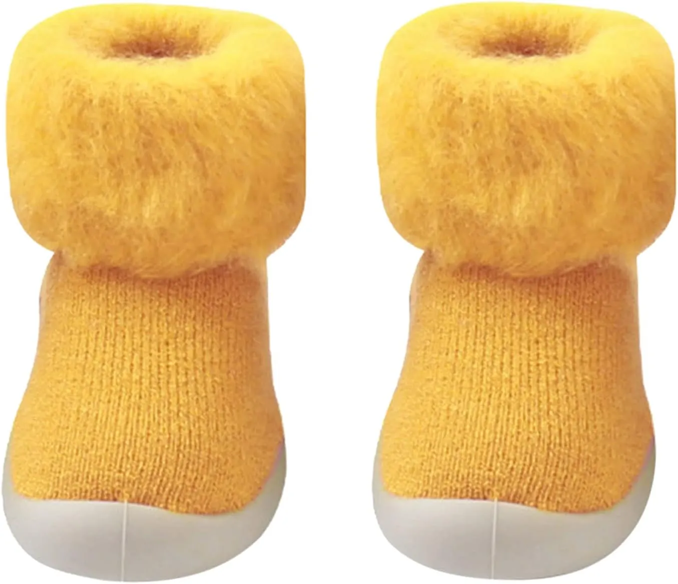 Toddler Size 7 Shoes Girls Toddler Solid Knit Rubber Kids Warm Stocking Sole Boys Rubber Sole Tennis Shoes