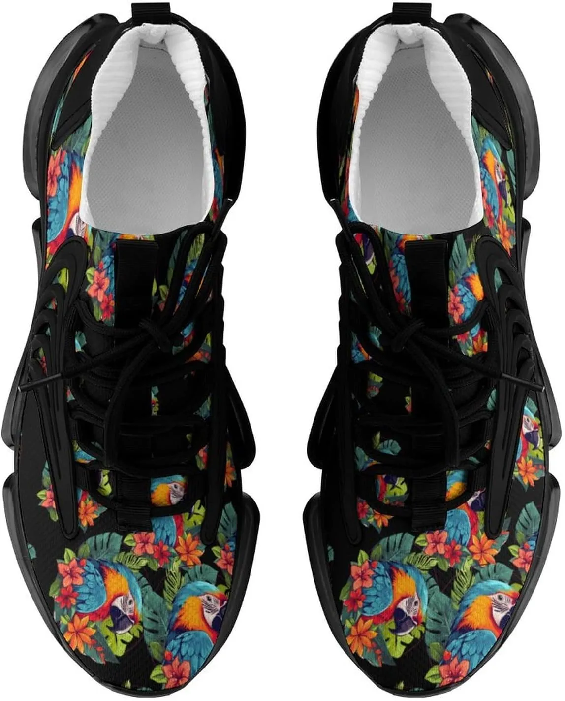 Tropical Parrots Mens Sneakers Running Shoes Lightweight Athletic Shoes for Jogging Walking Gym