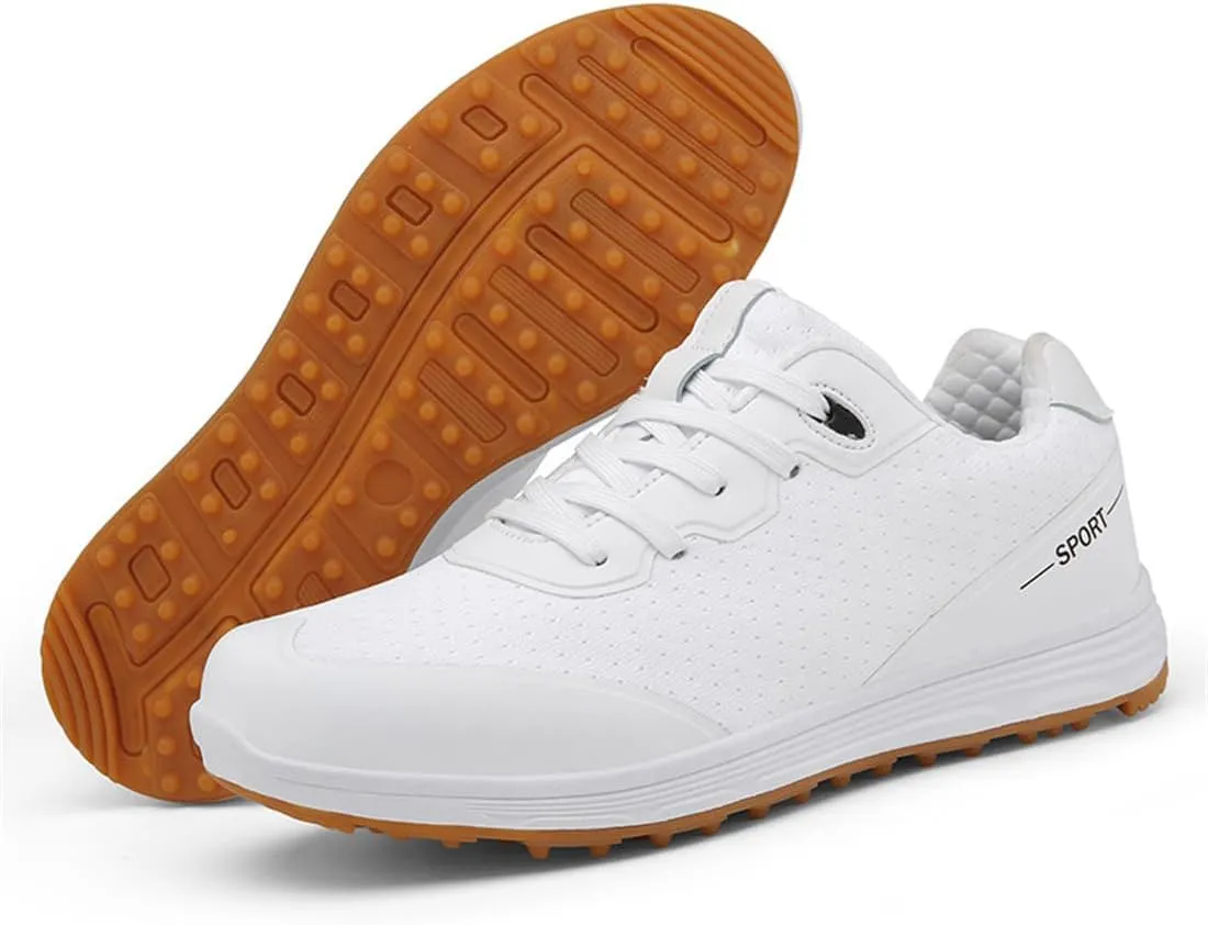 VEACAM Golf Shoes for Men, Spikeless Golf Sport Footwears Anti Slip Golfing Training Sneakers Lightweight Mens Golf Trainers