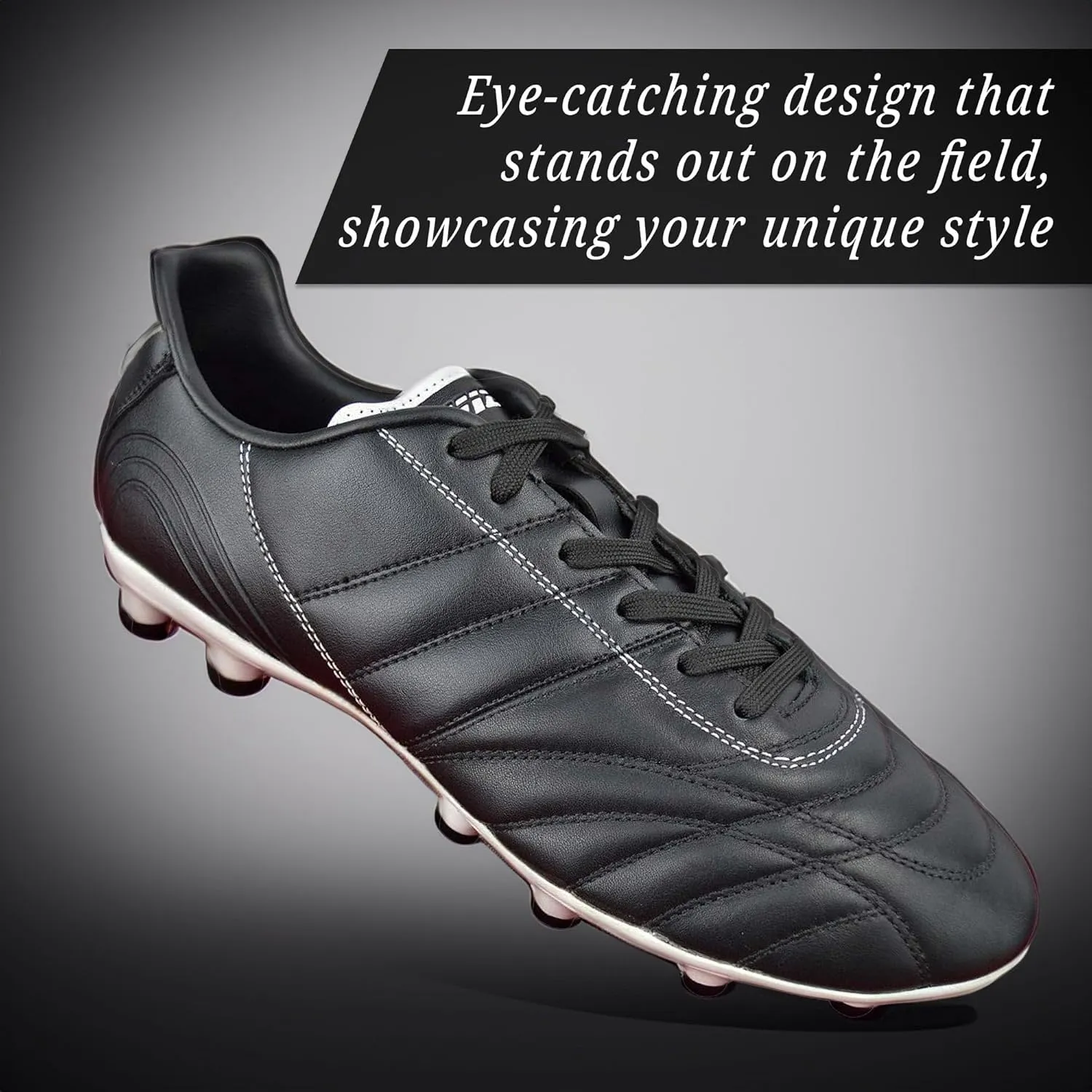 Vizari Classico FG Soccer Cleats for Boys & Girls  Youth Leather Firm Ground Athletic Shoes | Superior Traction & Lightweight Support