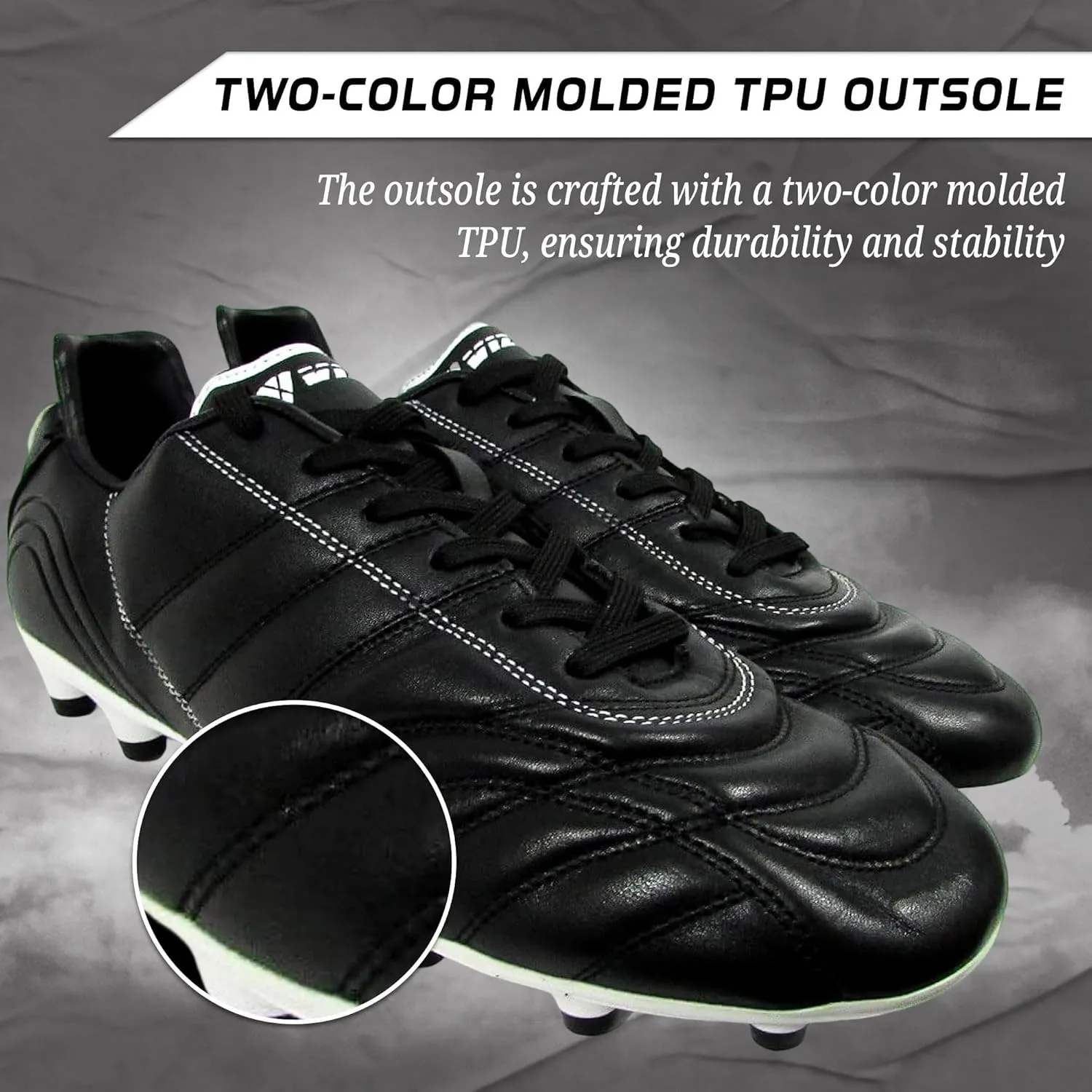 Vizari Classico FG Soccer Cleats for Boys & Girls  Youth Leather Firm Ground Athletic Shoes | Superior Traction & Lightweight Support