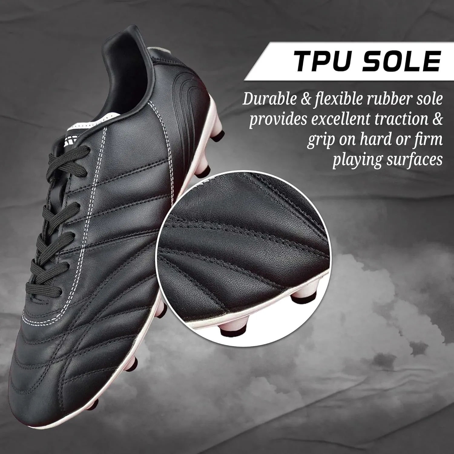 Vizari Classico FG Soccer Cleats for Boys & Girls  Youth Leather Firm Ground Athletic Shoes | Superior Traction & Lightweight Support
