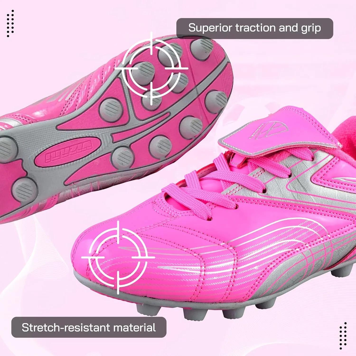 Vizari Soccer Cleats Boys Girls | Youth Firm Ground Football Shoes | Athletic Outdoor Training & Match