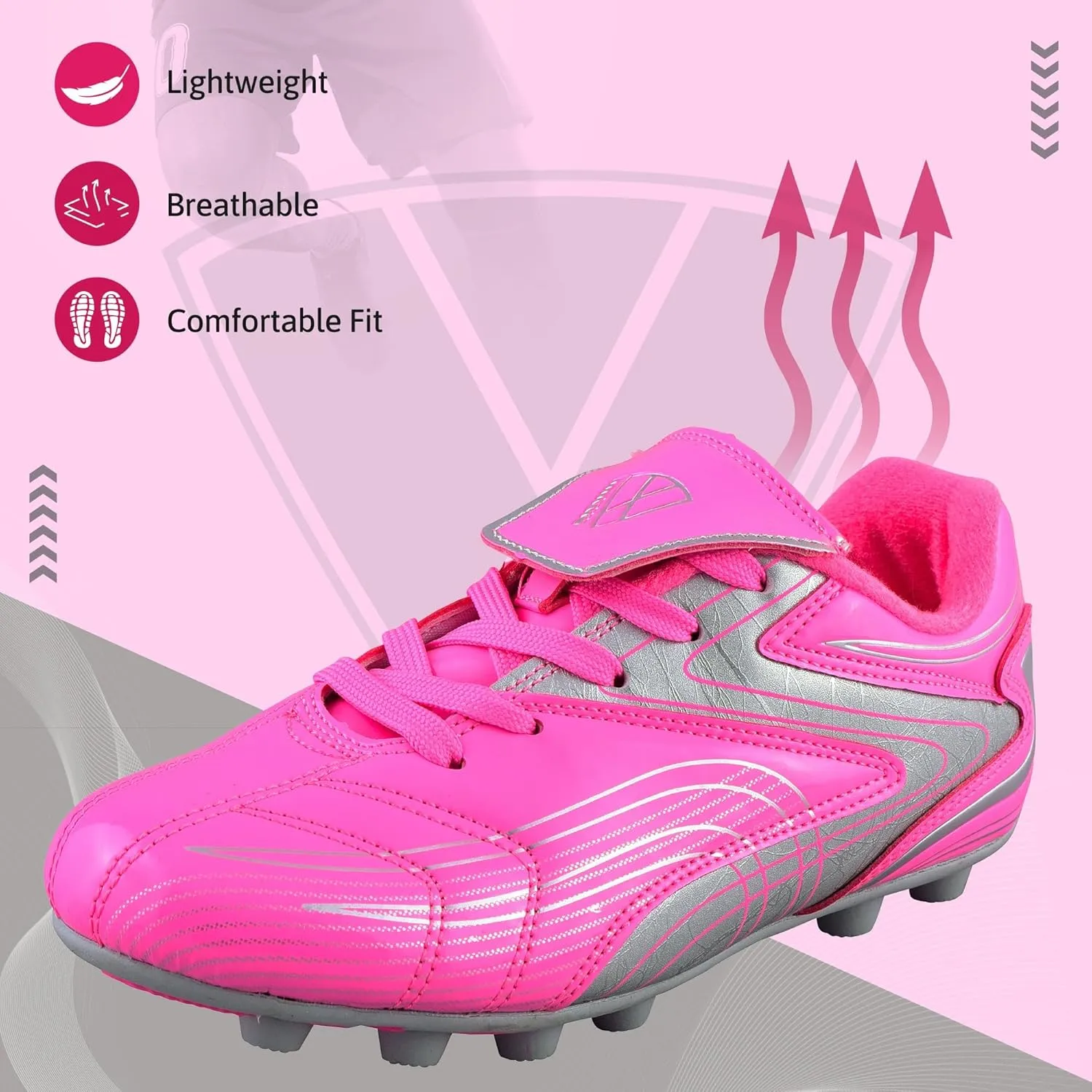 Vizari Soccer Cleats Boys Girls | Youth Firm Ground Football Shoes | Athletic Outdoor Training & Match