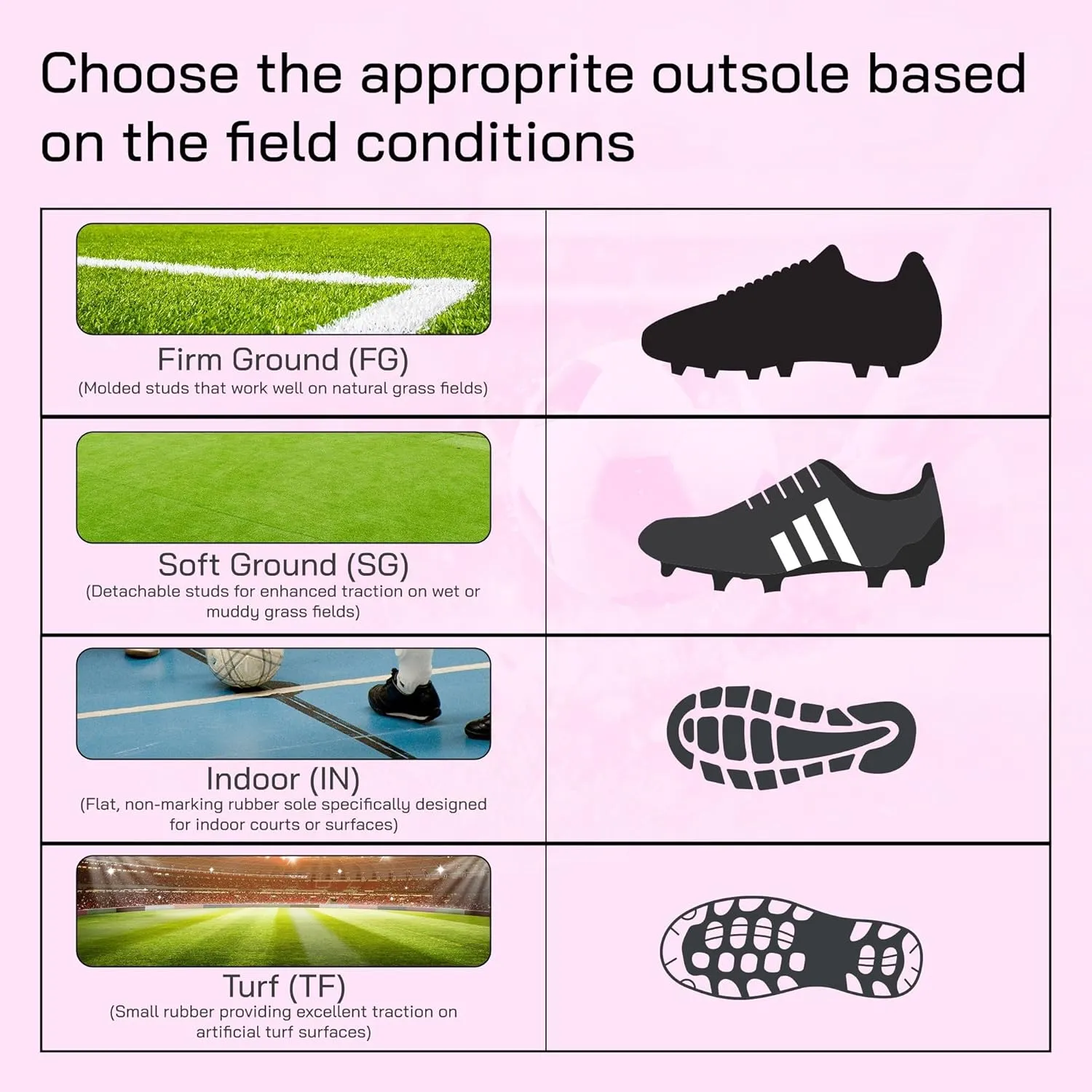 Vizari Soccer Cleats Boys Girls | Youth Firm Ground Football Shoes | Athletic Outdoor Training & Match
