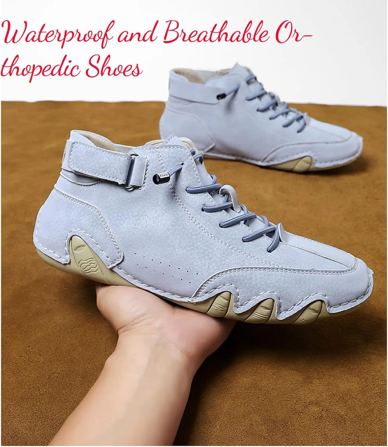 Vogany Shoes Orthopedic Sneakers for Women and Men,Vogldeck - Waterproof and Breathable Orthopedic Shoes Handmade Suede Unisex Outdoor Shoe Driving