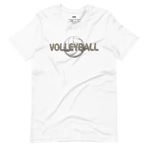 Volleyball Cheetah Print Lettering Graphic Tee