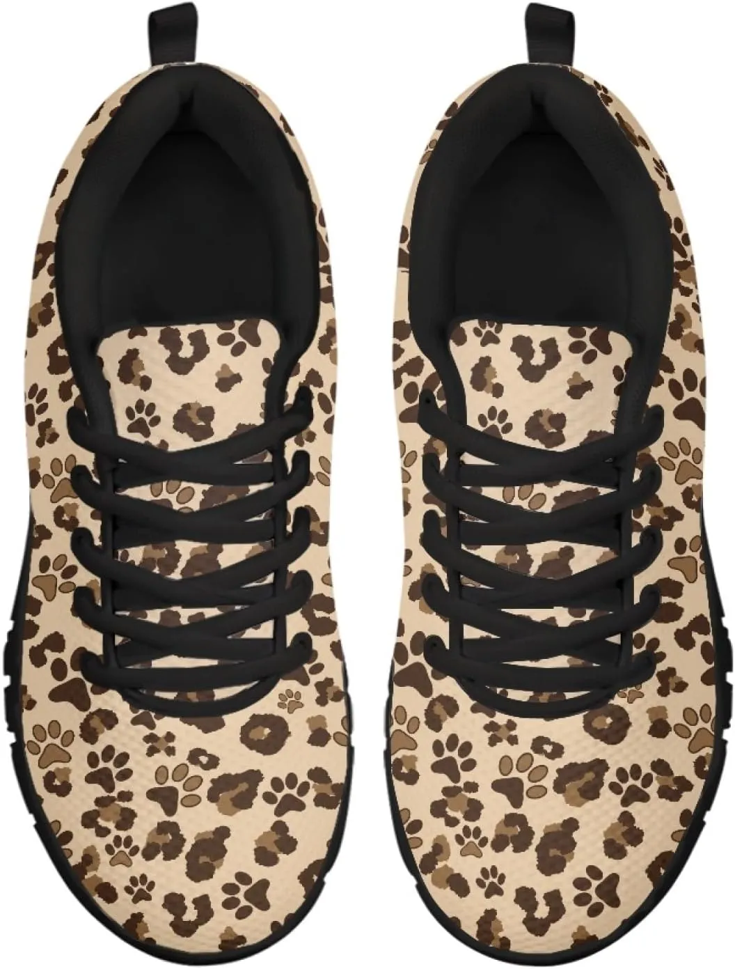 Wanyint Lightweight Sneakers for Running Walking Lace Up Black Sole Shoes