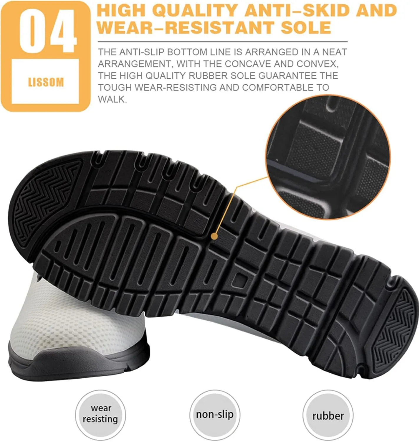 Wanyint Lightweight Sneakers for Running Walking Lace Up Black Sole Shoes