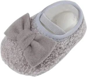 Warm Shoes for Baby Girls and Boys Soft Comfortable Shoes Infant Toddler Bowknot Warming Shoes Boy Slip on Shoe
