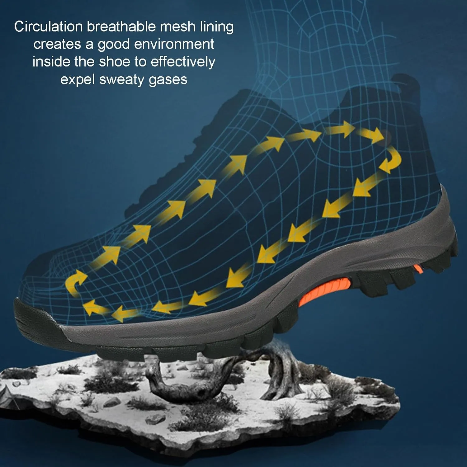 Wide Walking Shoes, Four Seasons Models Outdoor Large Size Sports Shoes Waterproof Men's Mountaineering Shoes Casual Travel Shoes