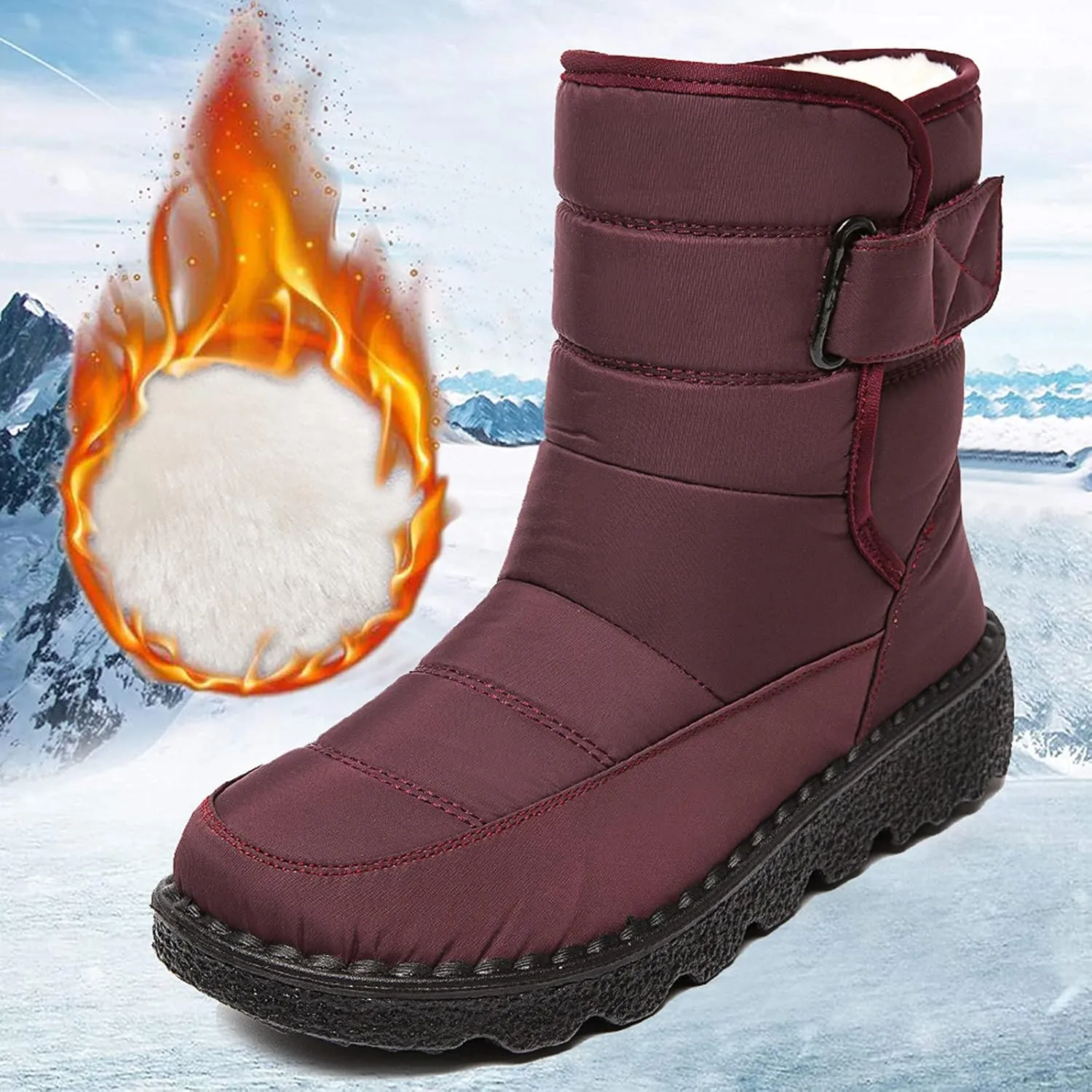 Womens Cold Weather Boots Outdoor Shoes Bootie Warm Snow For Women Boots women's boots Warm Winter Women
