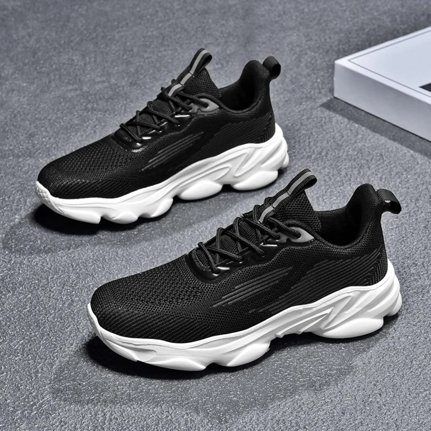 Womens Flat Slip On Shoes Casual Walking Sneakers Lightweight Canvas Comfortable Elastic Non Slip Loafers