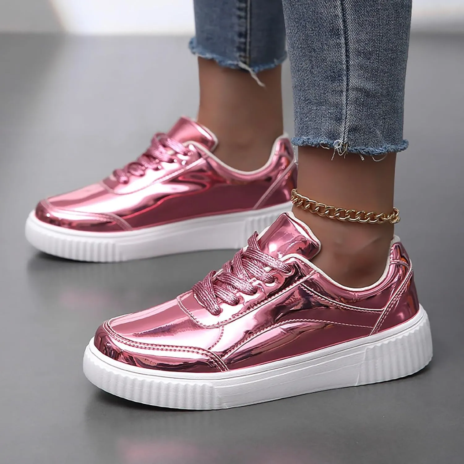 Womens Flat Slip On Sneakers Casual Walking Shoes Lightweight Canvas Comfortable Elastic Non Slip Loafers