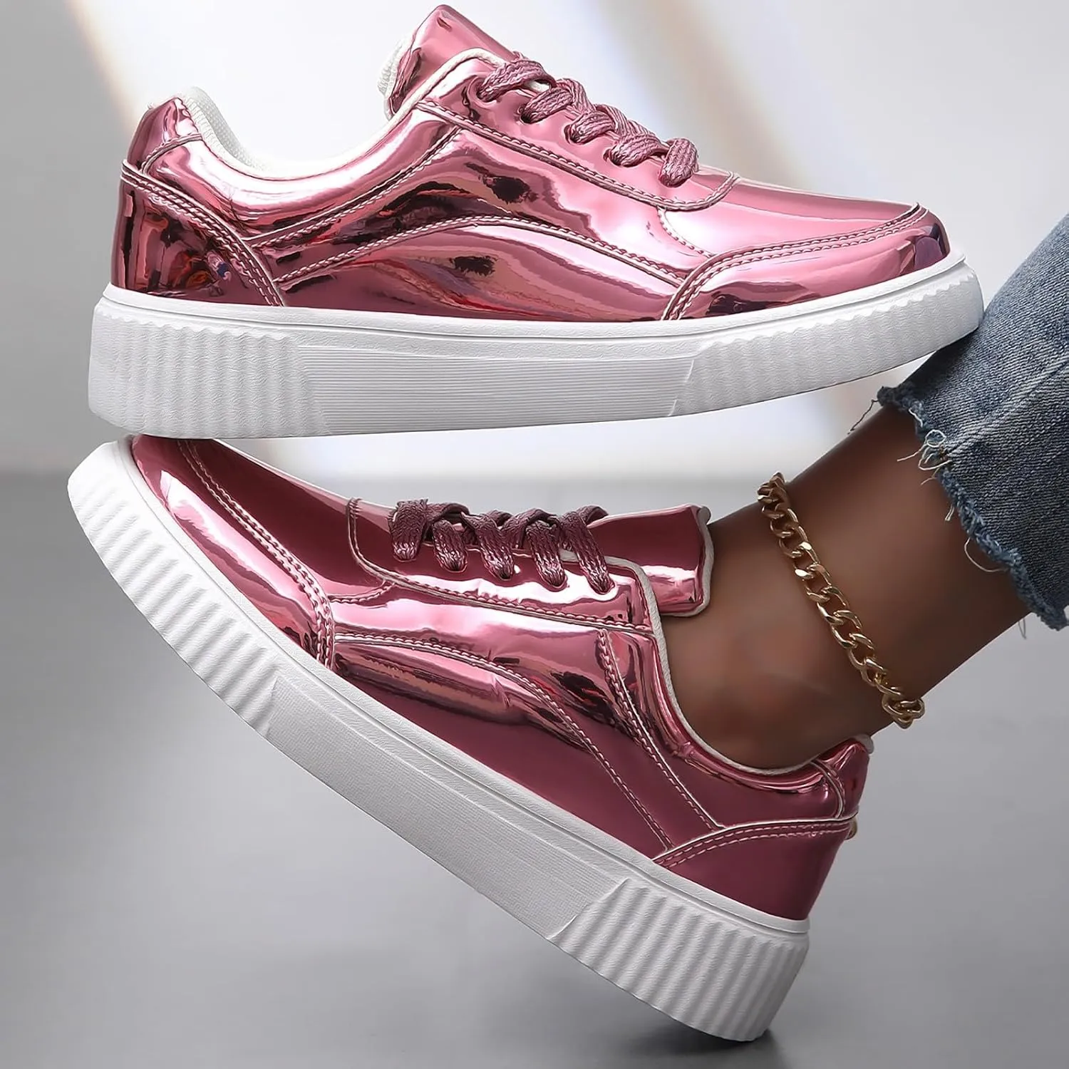 Womens Flat Slip On Sneakers Casual Walking Shoes Lightweight Canvas Comfortable Elastic Non Slip Loafers