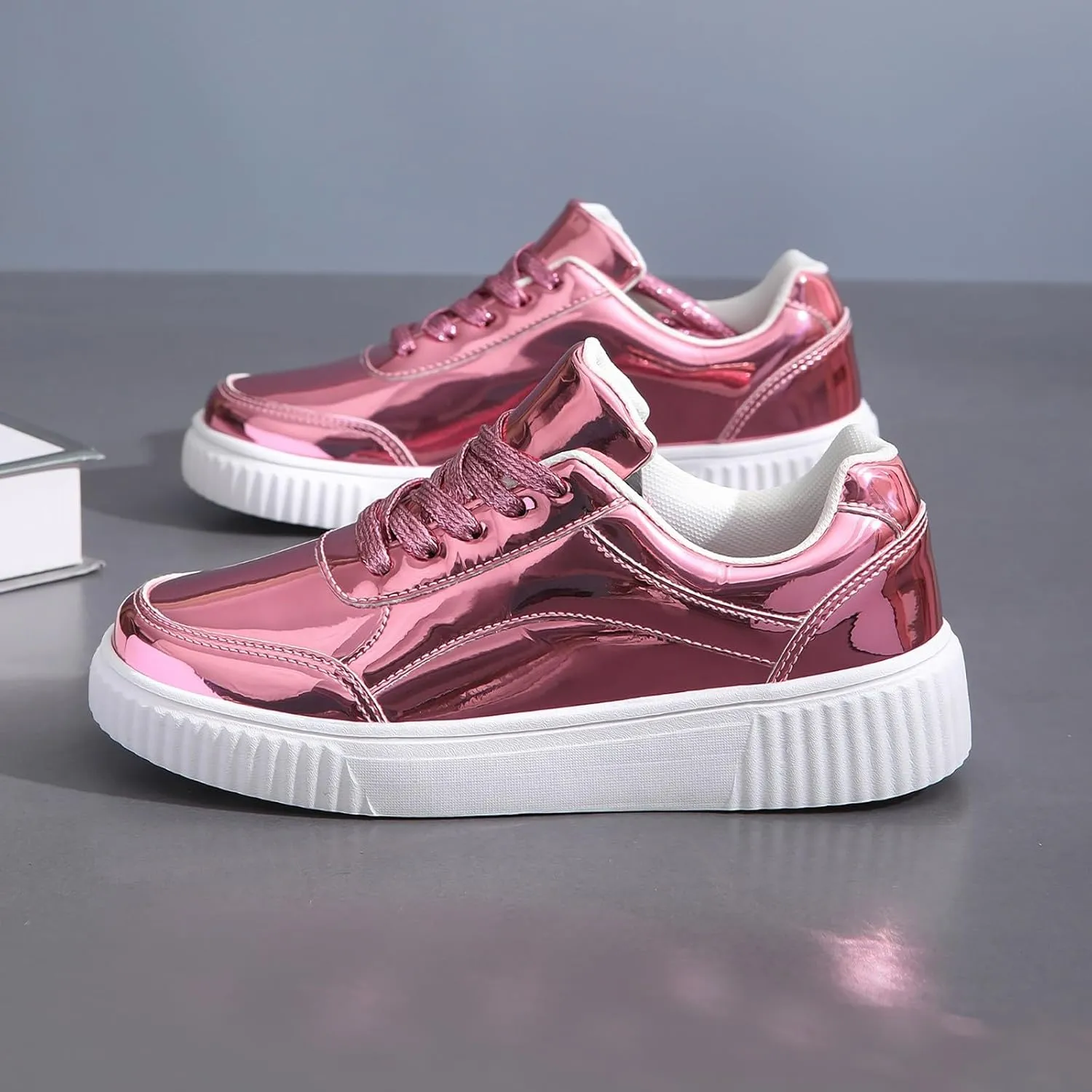 Womens Flat Slip On Sneakers Casual Walking Shoes Lightweight Canvas Comfortable Elastic Non Slip Loafers