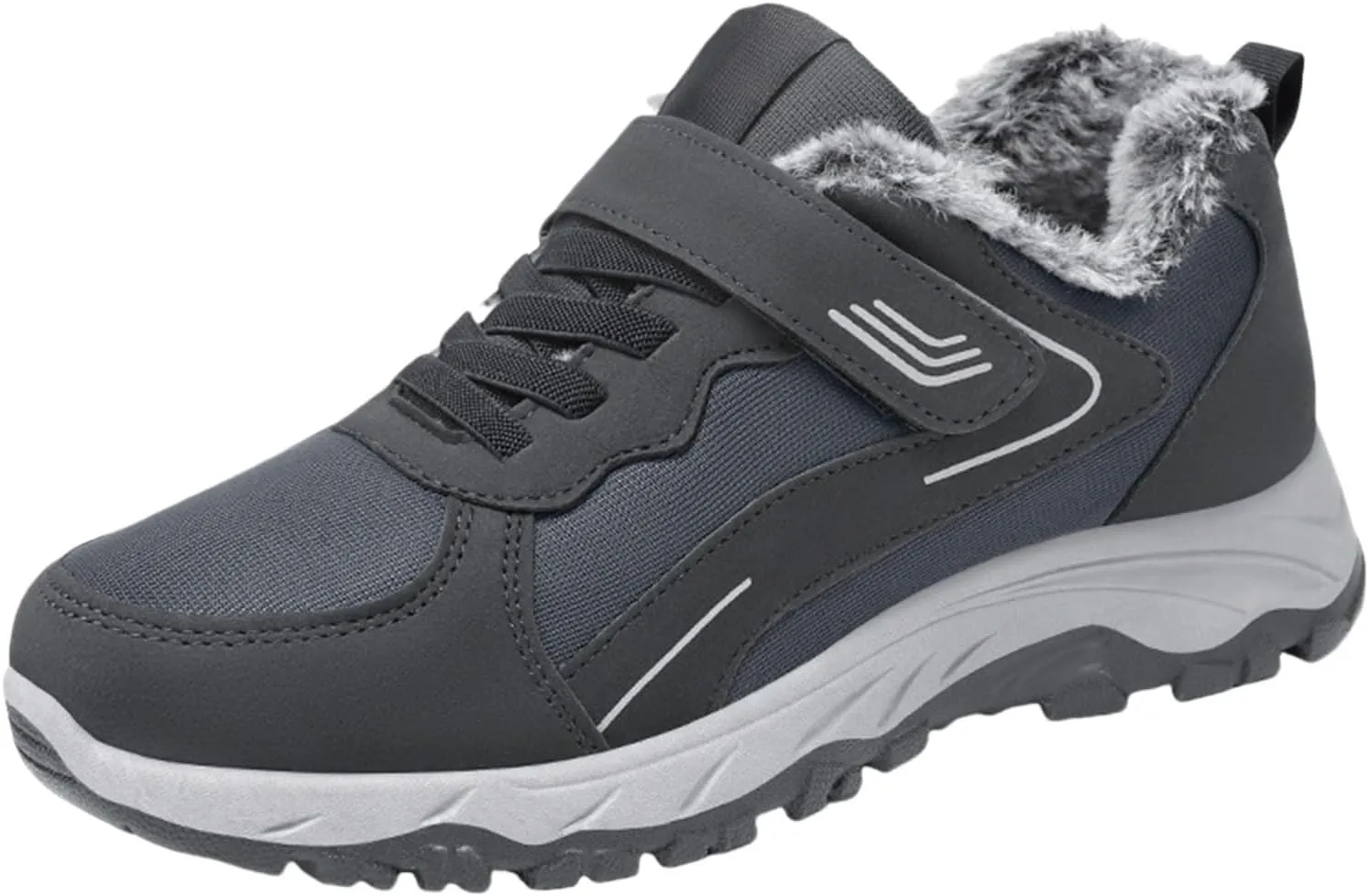 Womens Mens Snow Boots Winter Warm Plush Lined Ankle Booties Waterproof Insulated Slip On Outdoor Shoes