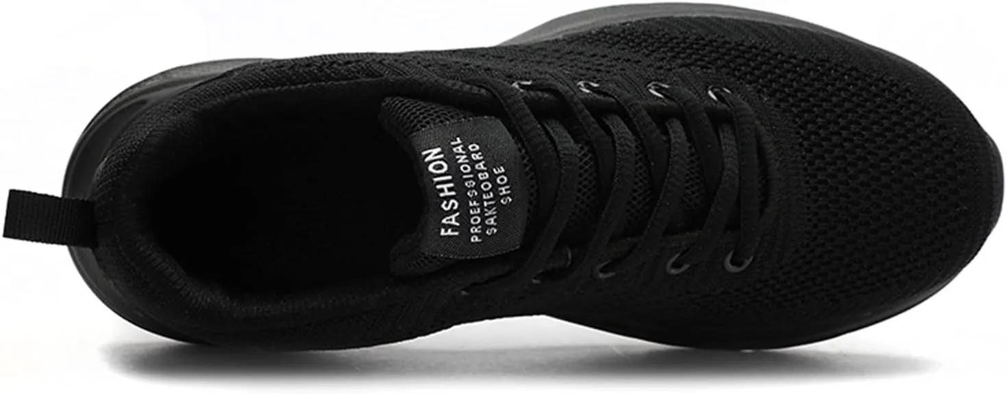 Womens Slip on Walking Shoes Outdoor Breathable Lightweight Running Shoe Non Slip Lace Up Work Tennis Sneakers