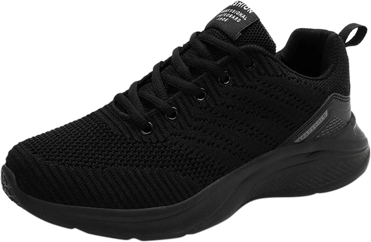 Womens Slip on Walking Shoes Outdoor Breathable Lightweight Running Shoe Non Slip Lace Up Work Tennis Sneakers