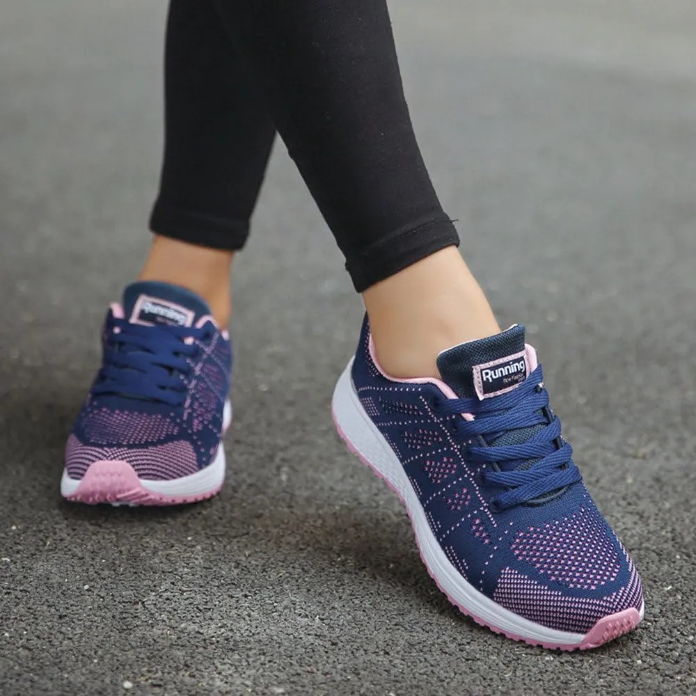 Women’s Supportive Running Shoe Fashion Women's Running Shoes Mesh Flat Shoes Casual Straps Sneaker