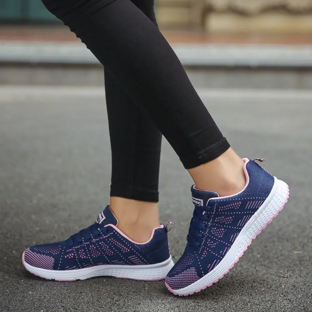 Women’s Supportive Running Shoe Fashion Women's Running Shoes Mesh Flat Shoes Casual Straps Sneaker