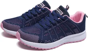 Women’s Supportive Running Shoe Fashion Women's Running Shoes Mesh Flat Shoes Casual Straps Sneaker