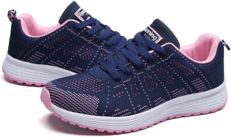 Women’s Supportive Running Shoe Fashion Women's Running Shoes Mesh Flat Shoes Casual Straps Sneaker