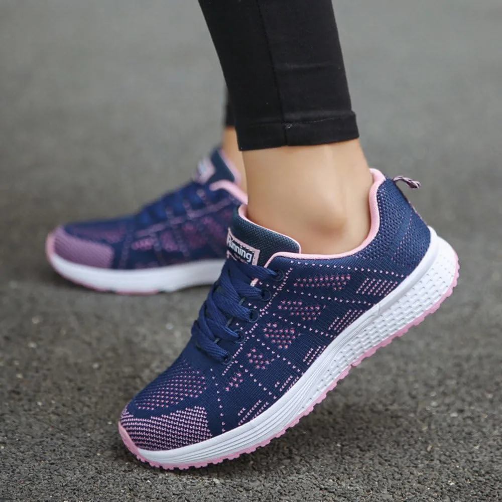 Women’s Supportive Running Shoe Fashion Women's Running Shoes Mesh Flat Shoes Casual Straps Sneaker