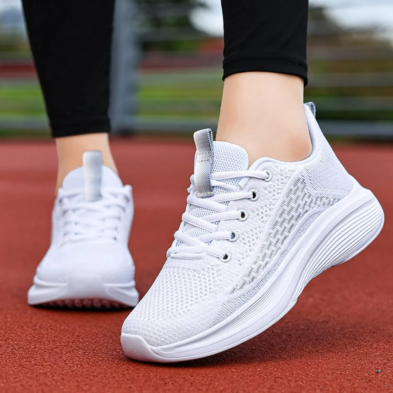 Womens Tennis Shoes Non Slip Women Sneakers Breathable Running Shoes Casual Lightweight Walking Shoes