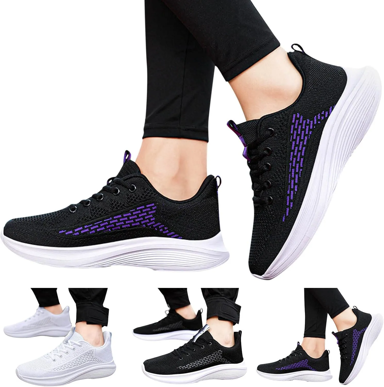 Womens Tennis Shoes Non Slip Women Sneakers Breathable Running Shoes Casual Lightweight Walking Shoes