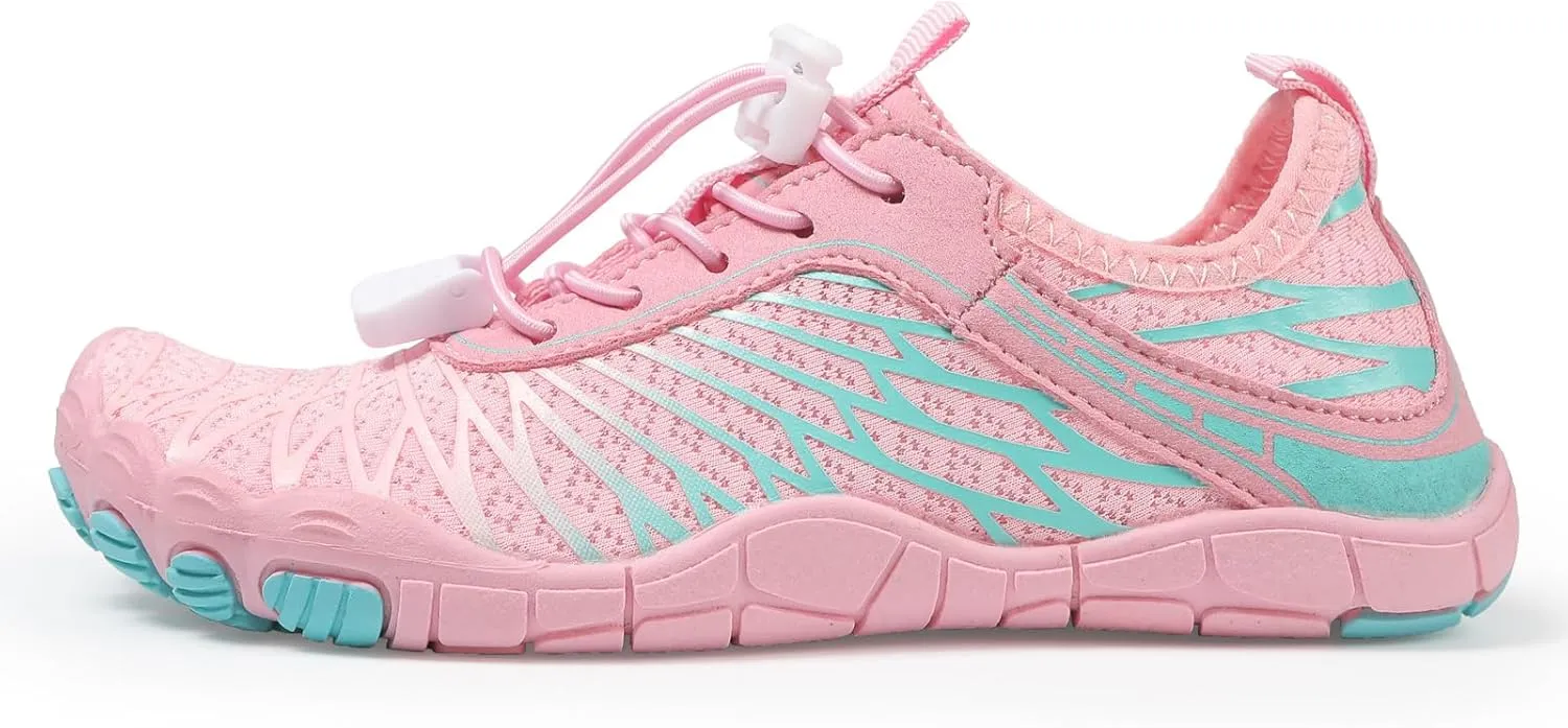 ZWRXW Barefoot Shoes Kids Boys Girls Toddler Shoes Wide Toe Box and Quick-Dry Sand Toddler Breathable Sneakers Tennis Non-Slip Hiking Footwear Comfort Anti-Slip Walking Sneakers